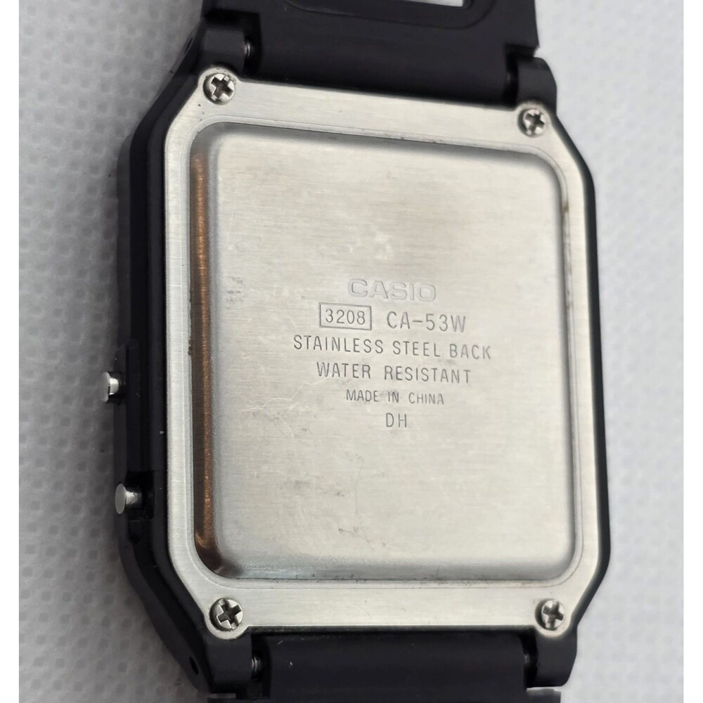 Unisex VTG Casio CA-53W Calculator Digital Alarm Chrono Databank Black Watch 09 - Picture 9 of 9